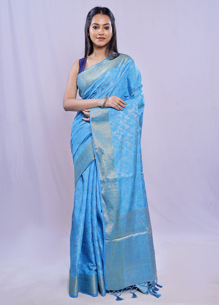 Multicolor Dupion Silk Saree With Blouse Piece - Indian Silk House Agencies