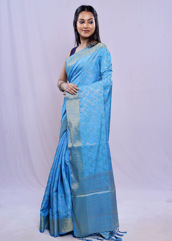 Multicolor Dupion Silk Saree With Blouse Piece - Indian Silk House Agencies