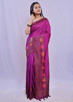 Multicolor Dupion Silk Saree With Blouse Piece - Indian Silk House Agencies