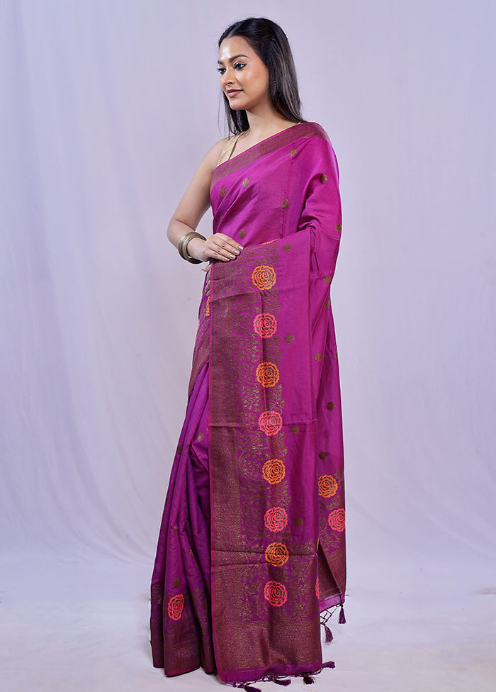 Multicolor Dupion Silk Saree With Blouse Piece - Indian Silk House Agencies