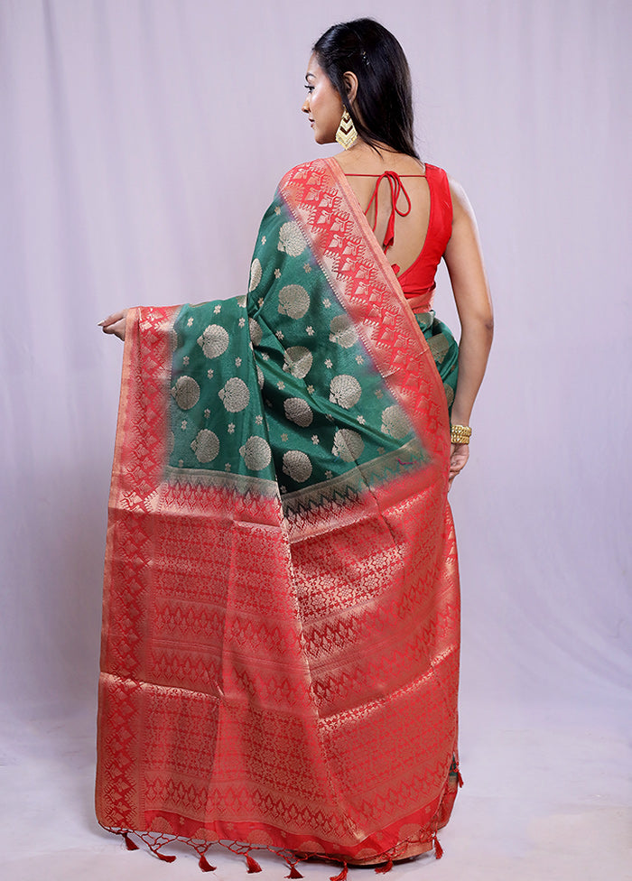 Multicolor Dupion Silk Saree With Blouse Piece - Indian Silk House Agencies