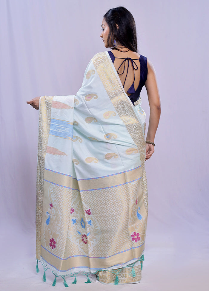 Multicolor Dupion Silk Saree With Blouse Piece - Indian Silk House Agencies