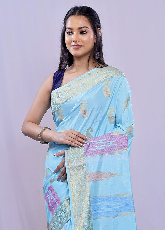 Multicolor Dupion Silk Saree With Blouse Piece - Indian Silk House Agencies