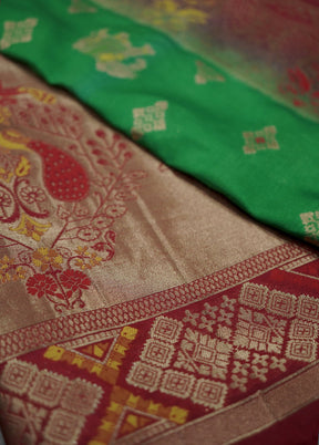 Multicolor Dupion Silk Saree With Blouse Piece - Indian Silk House Agencies