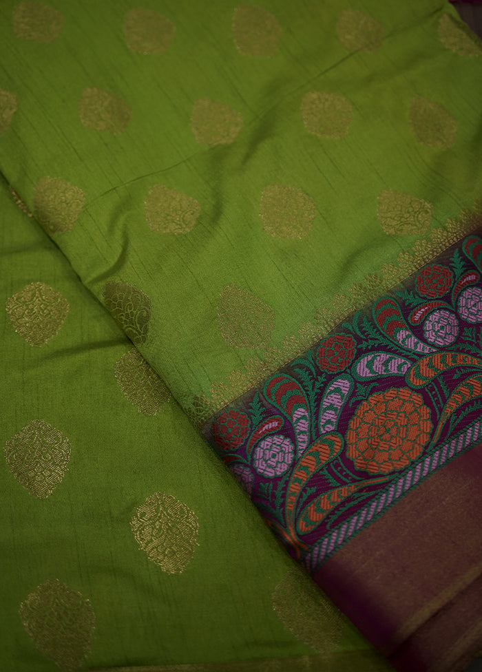 Multicolor Dupion Silk Saree With Blouse Piece - Indian Silk House Agencies