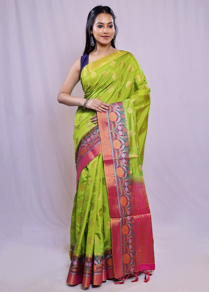 Multicolor Dupion Silk Saree With Blouse Piece - Indian Silk House Agencies