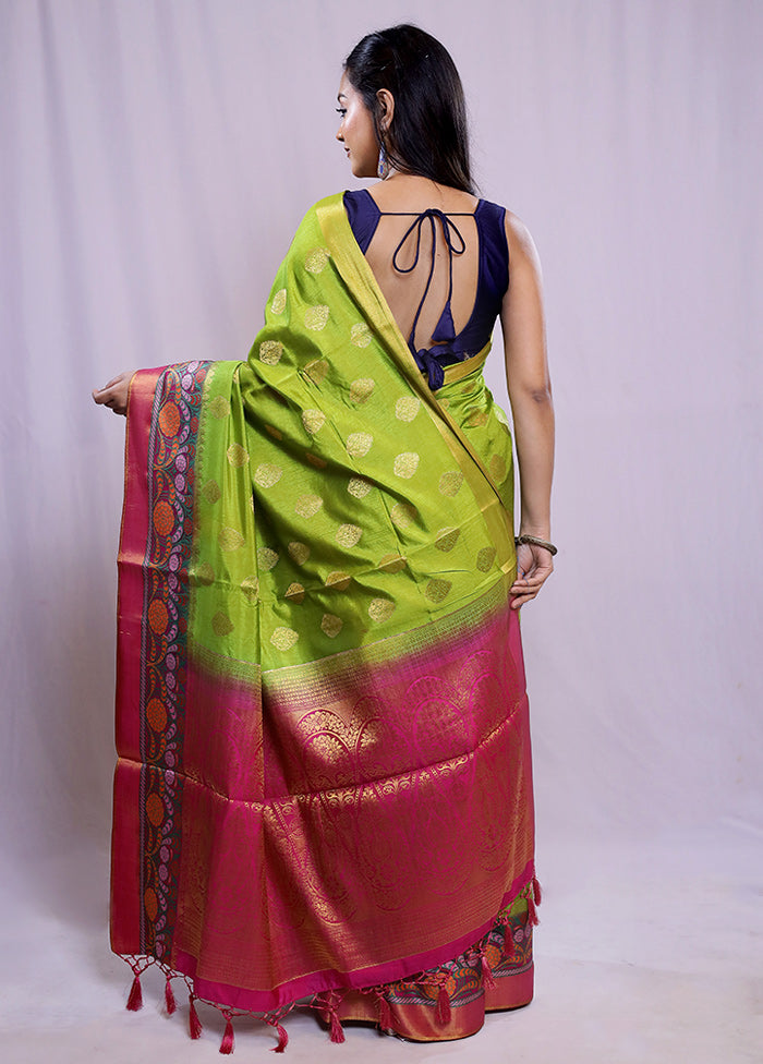 Multicolor Dupion Silk Saree With Blouse Piece - Indian Silk House Agencies