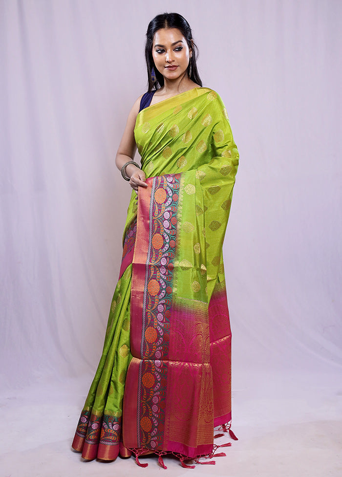 Multicolor Dupion Silk Saree With Blouse Piece - Indian Silk House Agencies