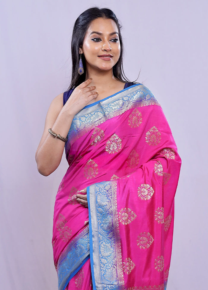 Multicolor Dupion Silk Saree With Blouse Piece - Indian Silk House Agencies