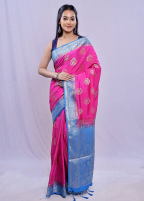 Multicolor Dupion Silk Saree With Blouse Piece - Indian Silk House Agencies