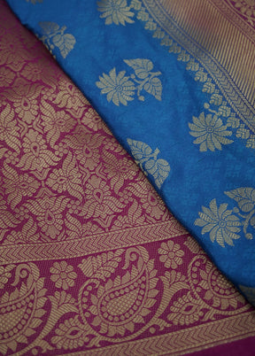 Multicolor Dupion Silk Saree With Blouse Piece - Indian Silk House Agencies