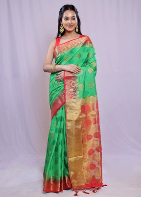 Multicolor Dupion Silk Saree With Blouse Piece - Indian Silk House Agencies