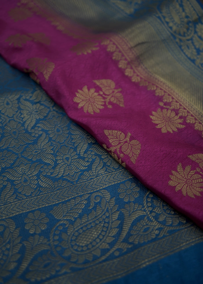 Multicolor Dupion Silk Saree With Blouse Piece - Indian Silk House Agencies