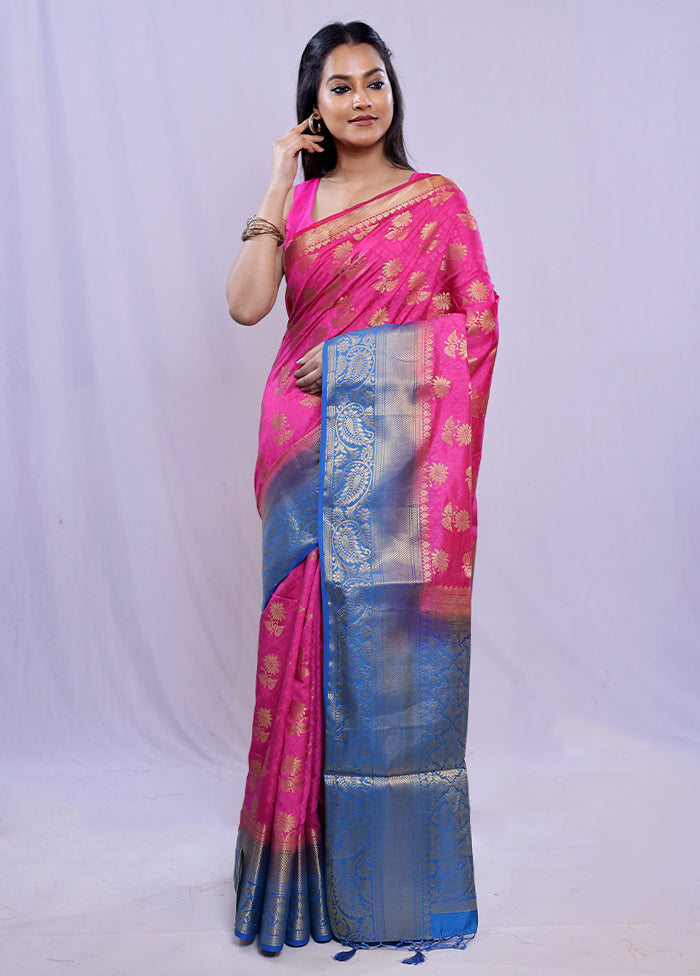 Multicolor Dupion Silk Saree With Blouse Piece - Indian Silk House Agencies