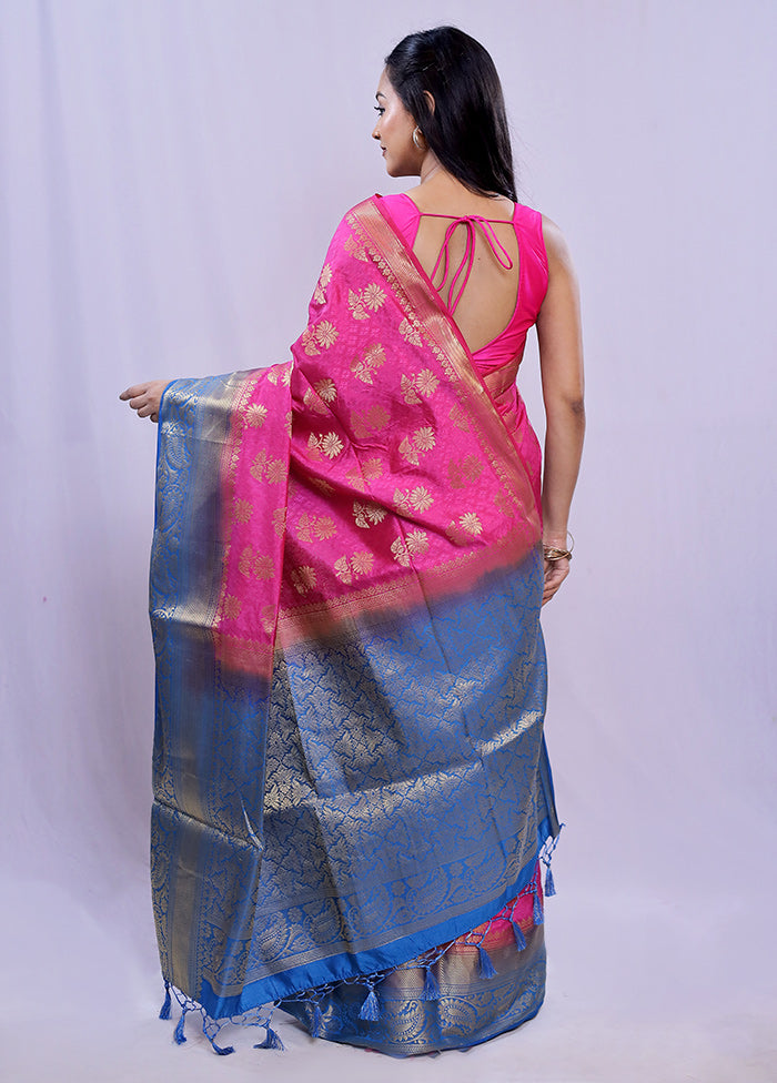 Multicolor Dupion Silk Saree With Blouse Piece - Indian Silk House Agencies