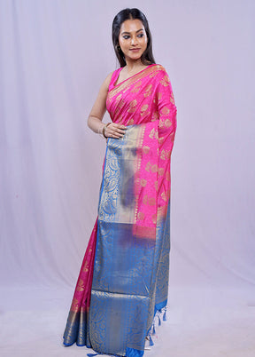 Multicolor Dupion Silk Saree With Blouse Piece - Indian Silk House Agencies