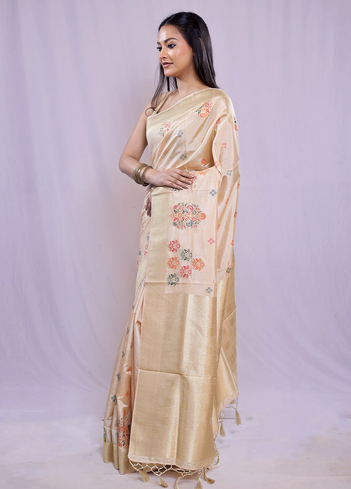 Multicolor Dupion Silk Saree With Blouse Piece - Indian Silk House Agencies