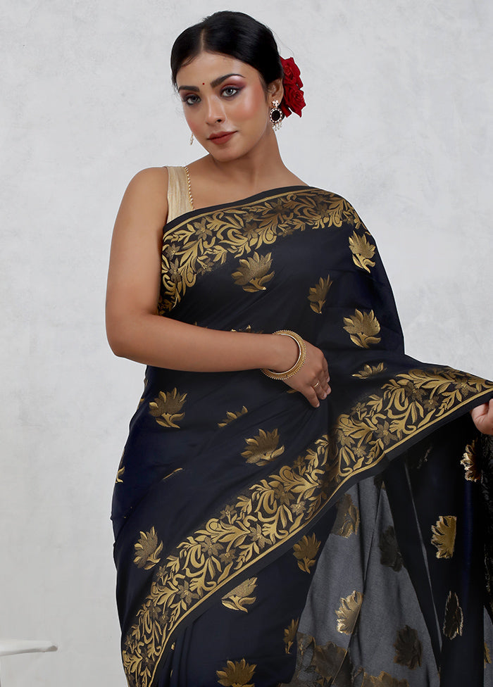 Grey Dupion Silk Saree Without Blouse Piece - Indian Silk House Agencies