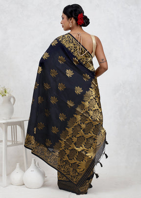 Grey Dupion Silk Saree Without Blouse Piece - Indian Silk House Agencies