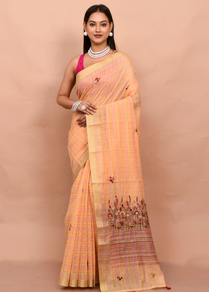 Multicolor Tissue Silk Saree With Blouse Piece - Indian Silk House Agencies