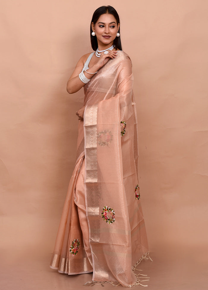 Multicolor Tissue Silk Saree With Blouse Piece - Indian Silk House Agencies