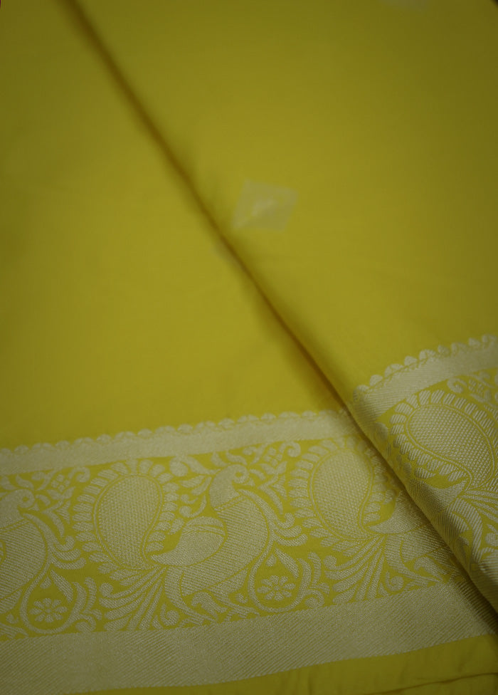 Yellow Kanjivaram Silk Saree With Blouse Piece - Indian Silk House Agencies