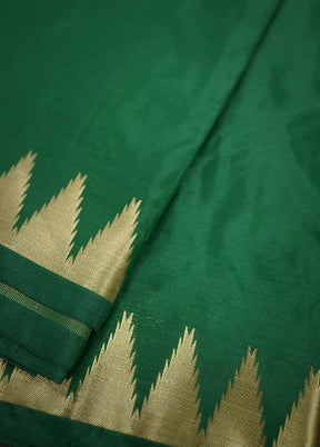 Green Kanjivaram Silk Saree With Blouse Piece - Indian Silk House Agencies