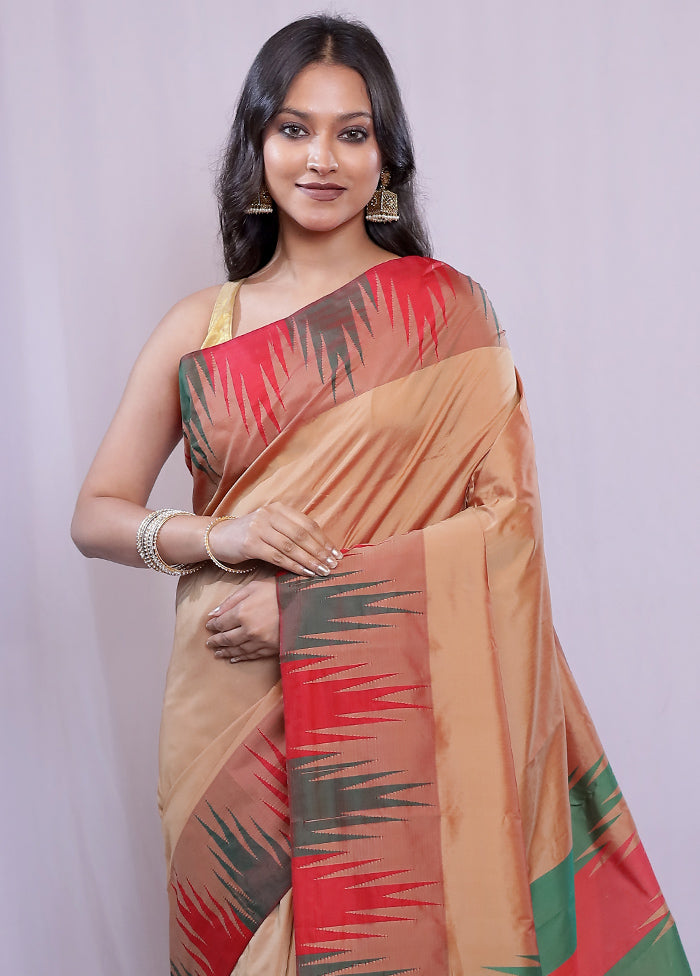 Pink Kanjivaram Silk Saree With Blouse Piece - Indian Silk House Agencies