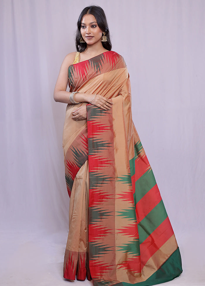 Pink Kanjivaram Silk Saree With Blouse Piece - Indian Silk House Agencies