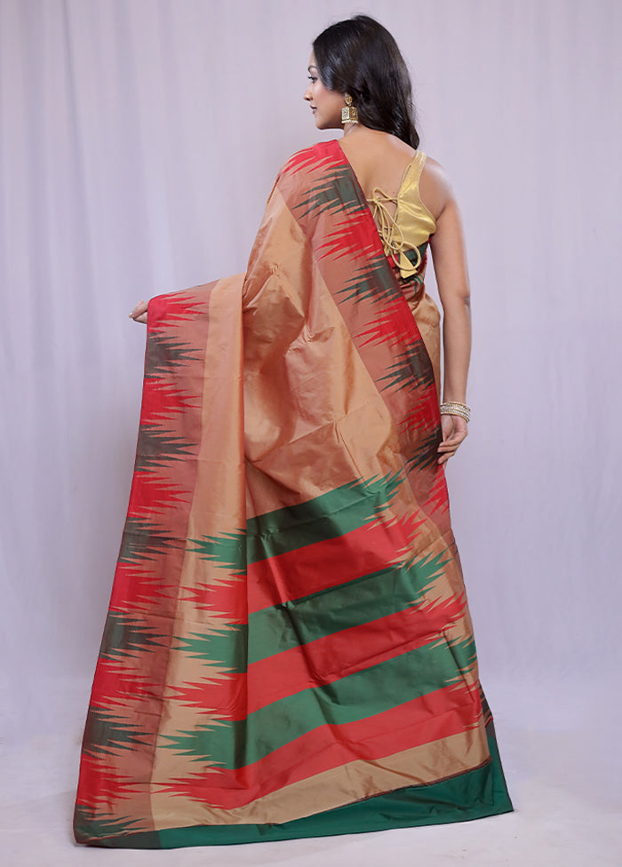 Pink Kanjivaram Silk Saree With Blouse Piece - Indian Silk House Agencies