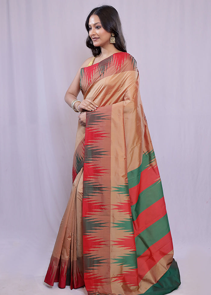 Pink Kanjivaram Silk Saree With Blouse Piece - Indian Silk House Agencies