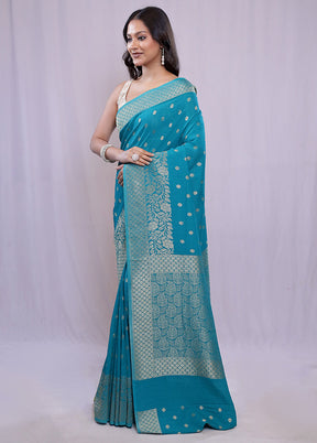 Green Georgette Saree With Blouse Piece - Indian Silk House Agencies