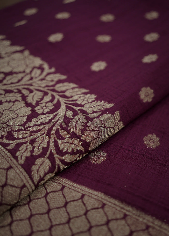 Purple Georgette Saree With Blouse Piece - Indian Silk House Agencies