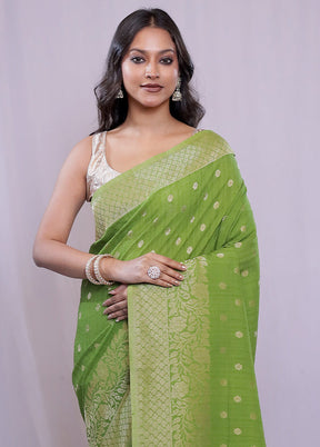 Green Georgette Saree With Blouse Piece - Indian Silk House Agencies