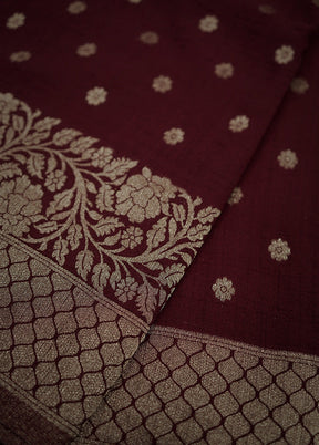 Maroon Georgette Saree With Blouse Piece - Indian Silk House Agencies