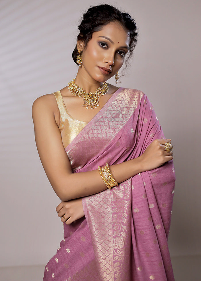 Pink Georgette Saree With Blouse Piece