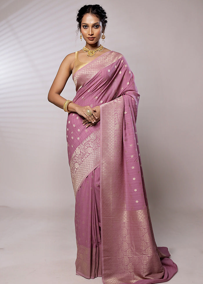 Pink Georgette Saree With Blouse Piece