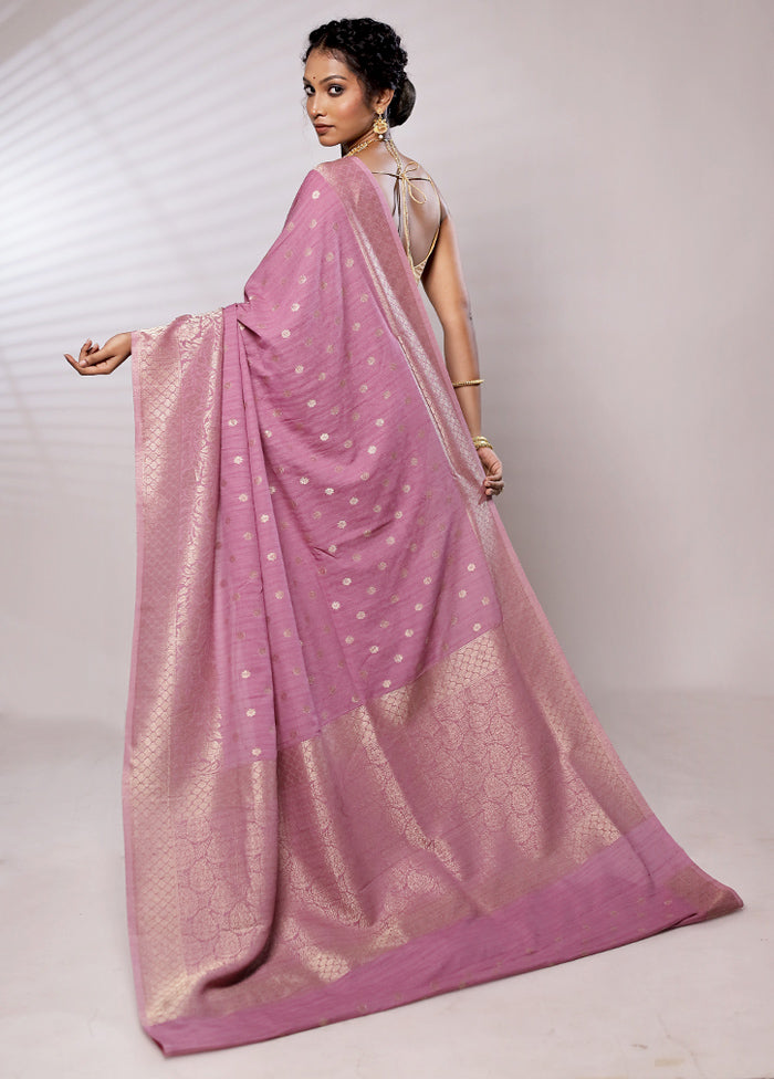 Pink Georgette Saree With Blouse Piece