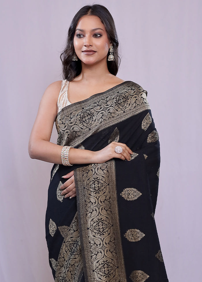 Black Georgette Saree With Blouse Piece - Indian Silk House Agencies