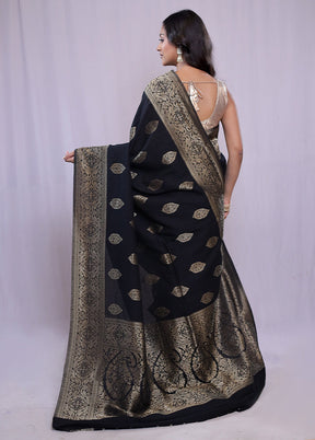 Black Georgette Saree With Blouse Piece - Indian Silk House Agencies