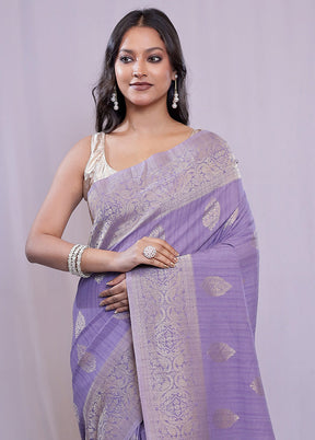 Purple Georgette Saree With Blouse Piece - Indian Silk House Agencies