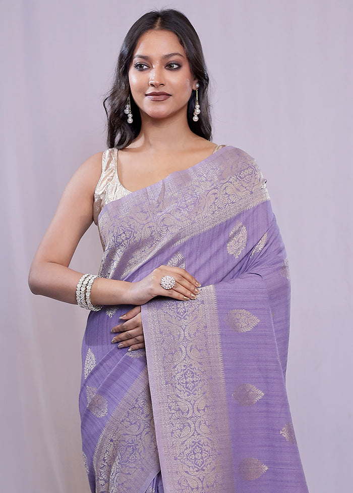 Purple Georgette Saree With Blouse Piece - Indian Silk House Agencies