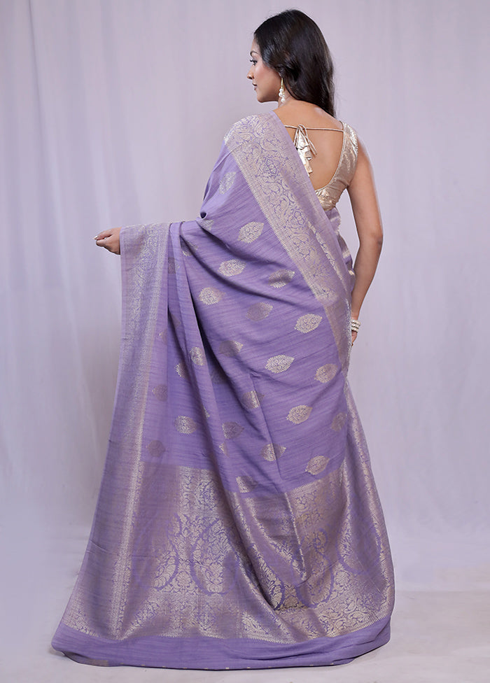 Purple Georgette Saree With Blouse Piece - Indian Silk House Agencies