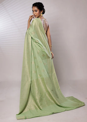 Green Georgette Saree With Blouse Piece - Indian Silk House Agencies