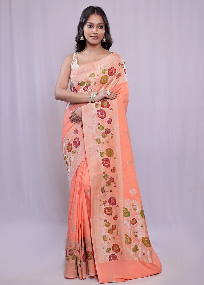 Rust Pure Georgette Saree With Blouse Piece - Indian Silk House Agencies