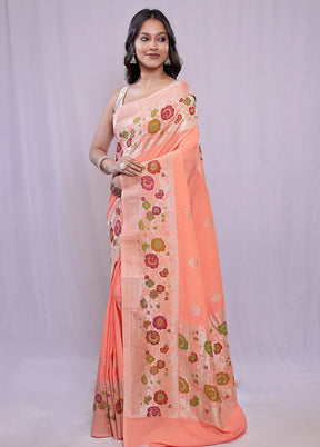 Rust Pure Georgette Saree With Blouse Piece - Indian Silk House Agencies