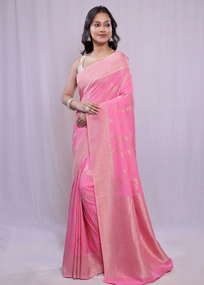 Pink Georgette Saree With Blouse Piece - Indian Silk House Agencies