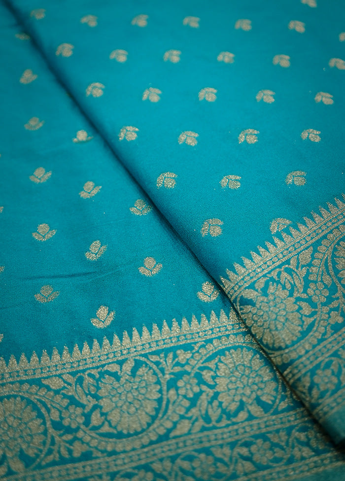 Blue Georgette Saree With Blouse Piece - Indian Silk House Agencies