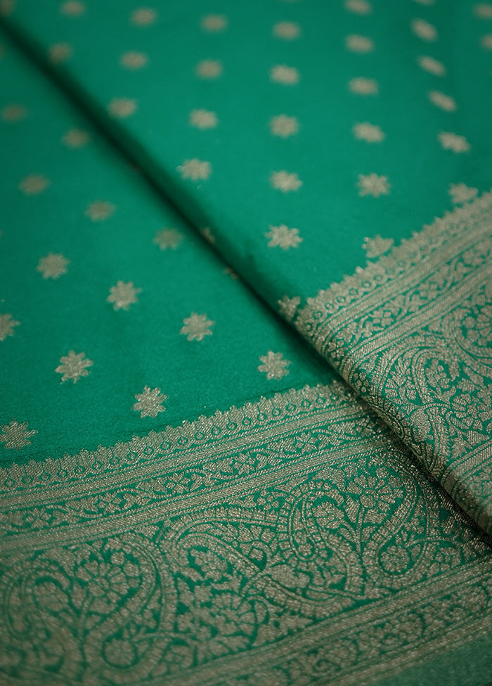 Green Georgette Saree With Blouse Piece - Indian Silk House Agencies