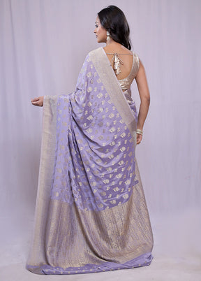 Blue Georgette Saree With Blouse Piece - Indian Silk House Agencies